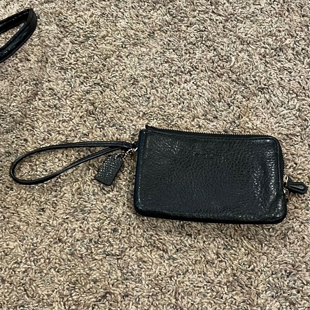 Coach black wristlet